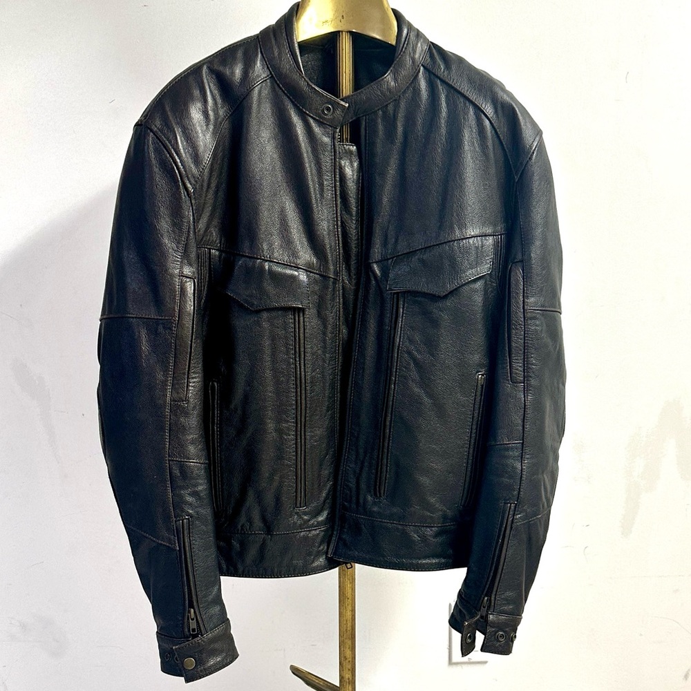Men's Dark Brown Motorcycle Leather Jacket